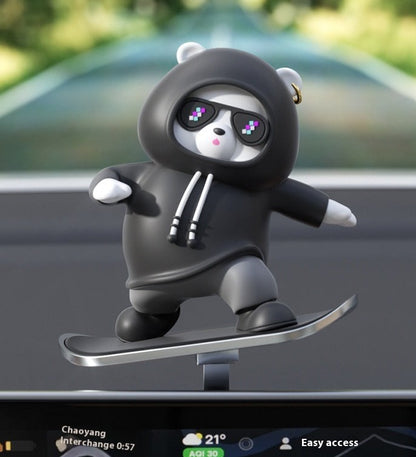 Whims™ Car Skateboard Sliding Bear Decor