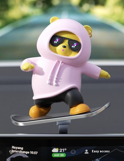 Whims™ Car Skateboard Sliding Bear Decor