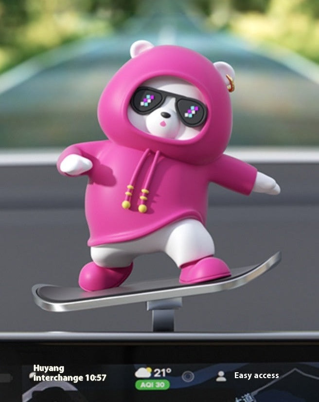 Whims™ Car Skateboard Sliding Bear Decor